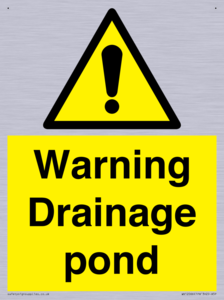 Warning Drainage pond